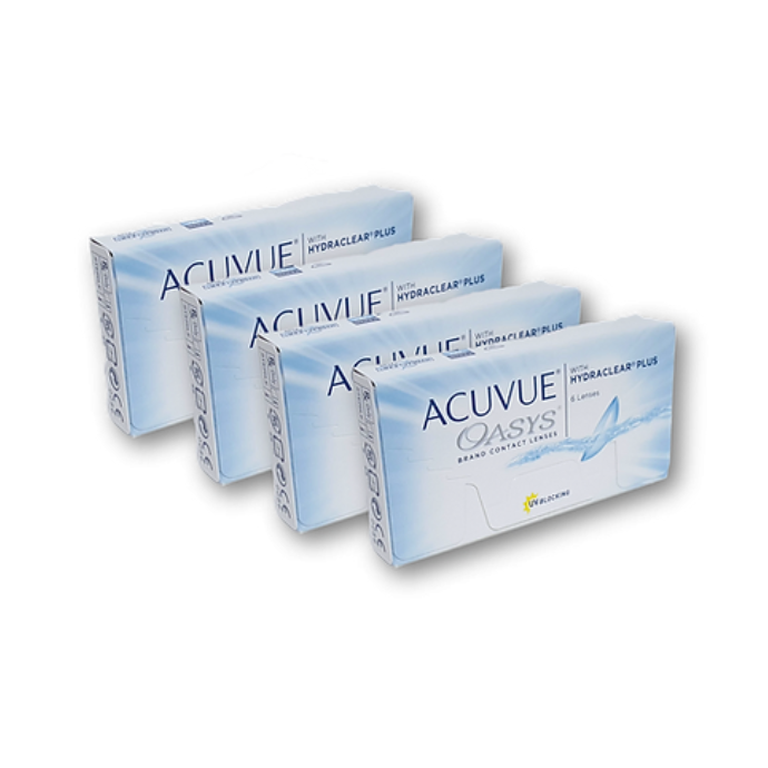 ACUVUE OASYS - HYDRACLEAR PLUS - 4 CAJAS