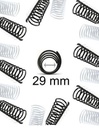 Espiral plastico rulo para encuadernar 29 mm. Paq. x 20
